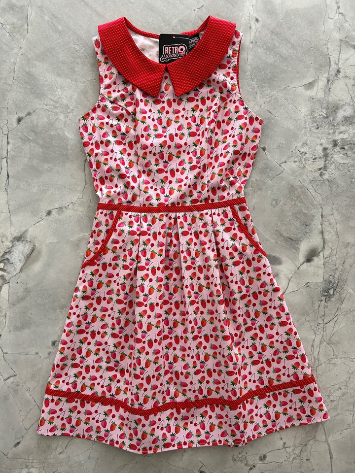 Berry Cherry Collared Dress - Medium only, 1 left!