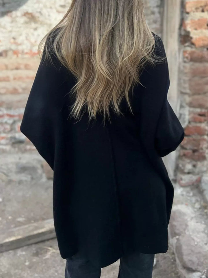 Full Size Button-Down Long Sleeve Cardigan Plus Size