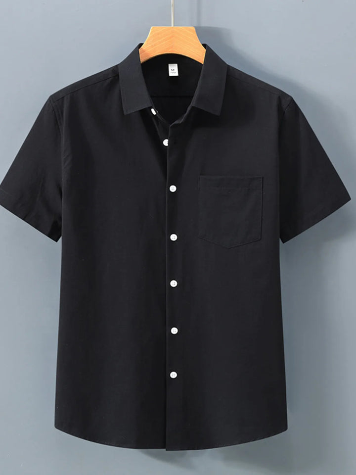 Men's Plus Size Button Up Short Sleeve Shirt