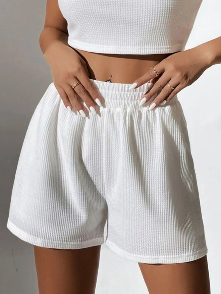 Full Size Wide Strap Tank and Shorts Set Plus Size