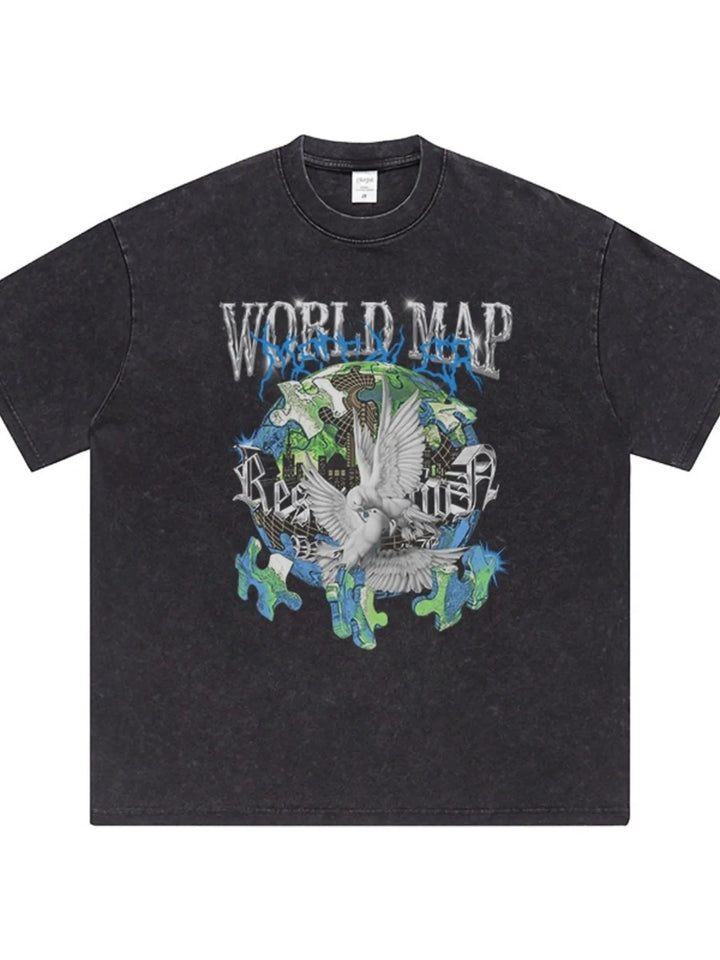 Men's Graphic Round Neck Short Sleeve T-Shirt