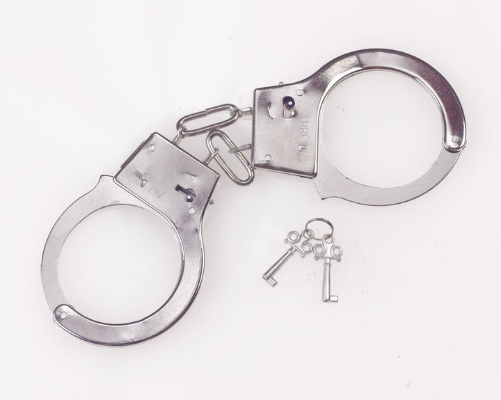 Metal Handcuffs Fake Costume Accessory with Keys