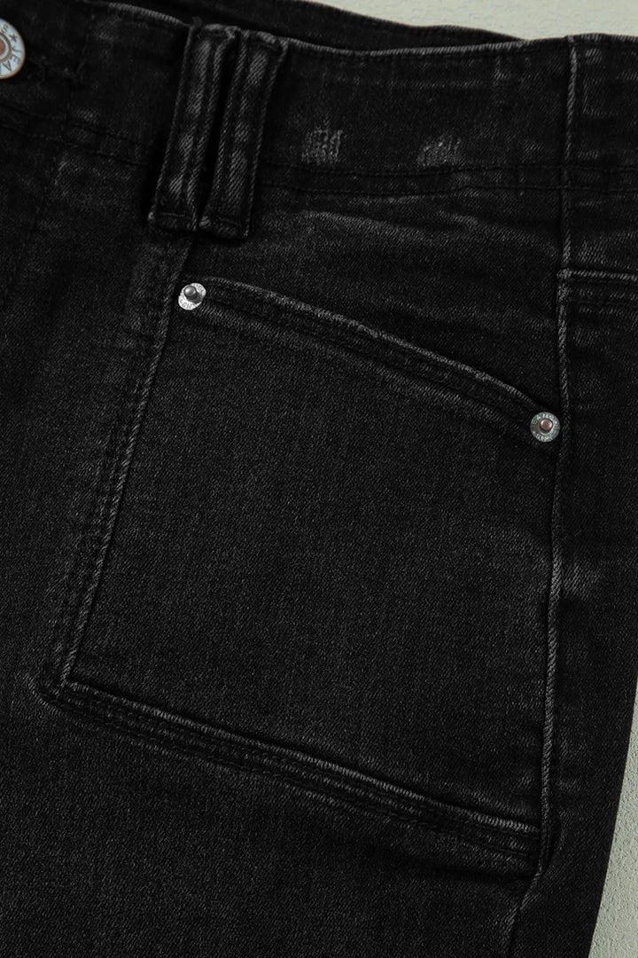 High-Waisted Wide-Leg Vintage Wash Jeans