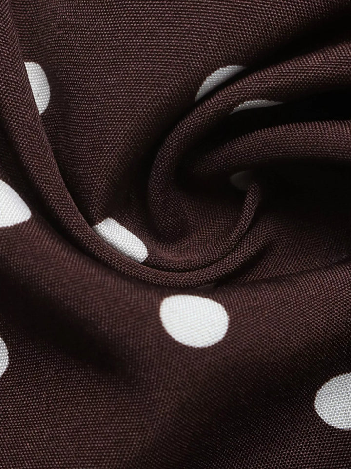 Polka Dot Sleeveless Maxi Dress