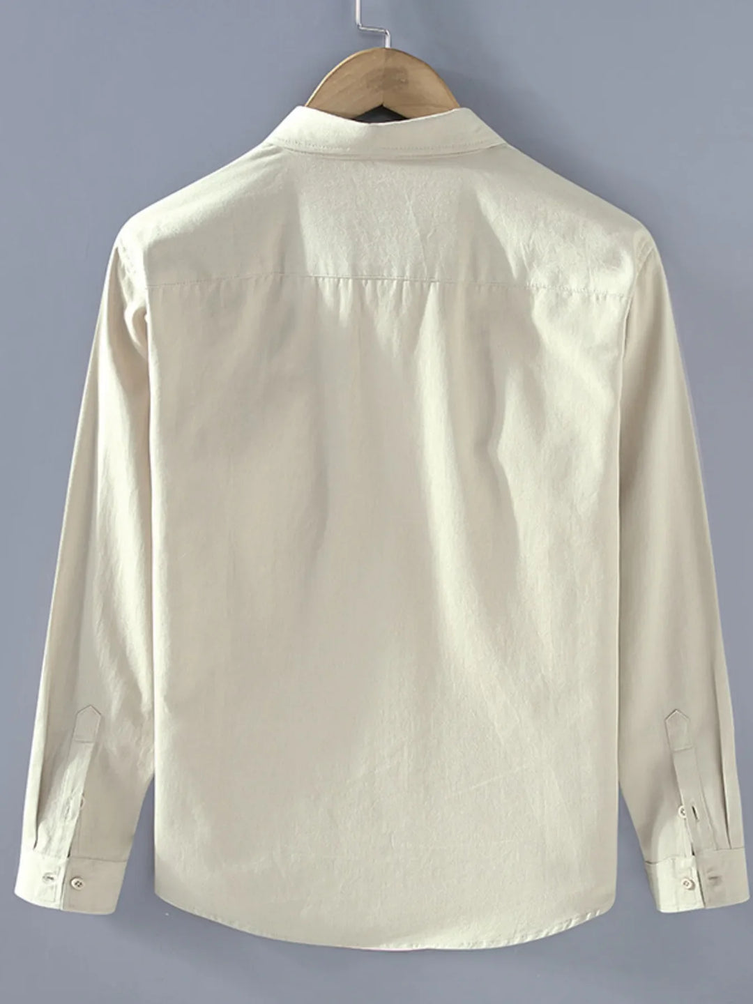 Men's Plus Size Casual Button-Up Shirt with Contrast Pocket