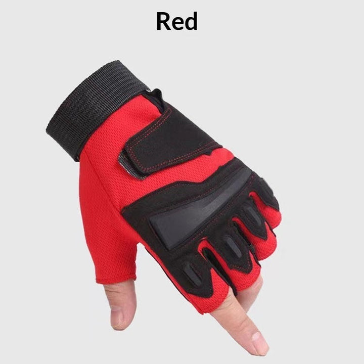 Student Style Half Finger Gloves For Men Outdoor Fitness And Cyclingfingerless Design