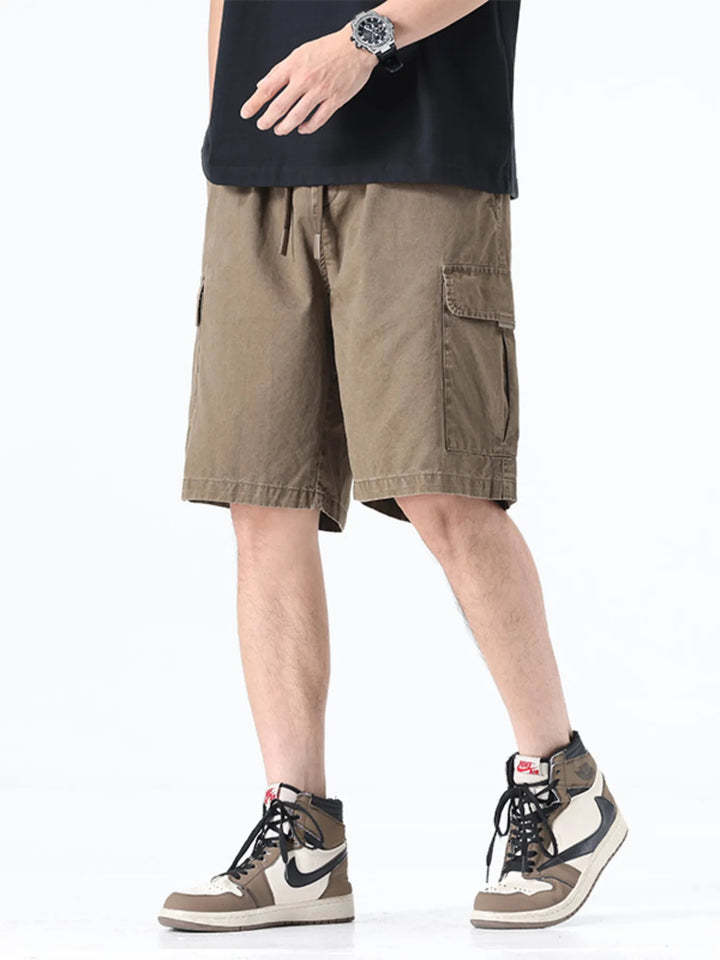 Men's Plus Size Drawstring Wide Leg Shorts