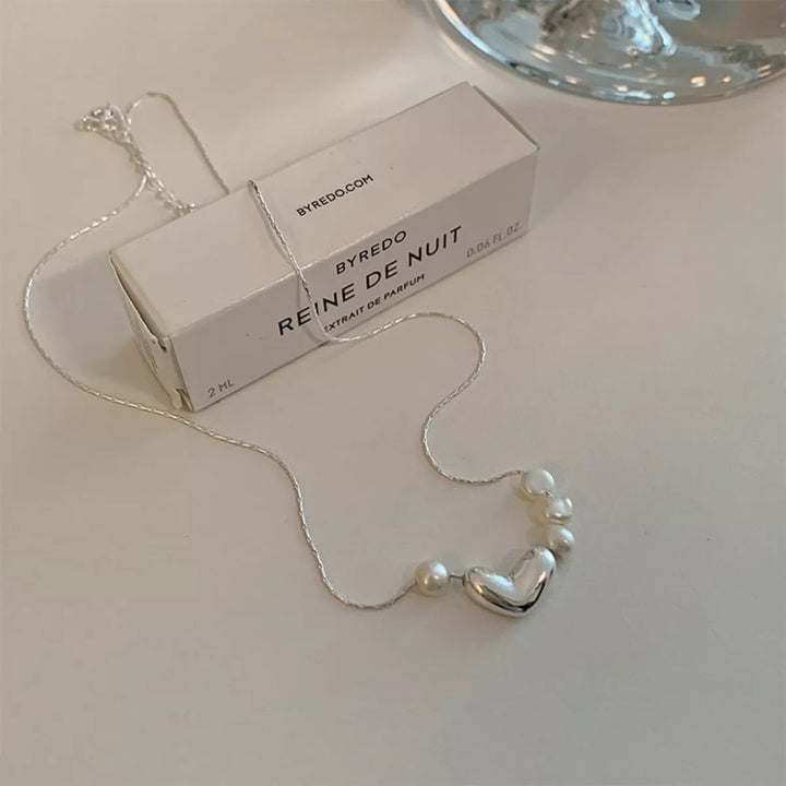 Heart & Pearl Accent Necklace
