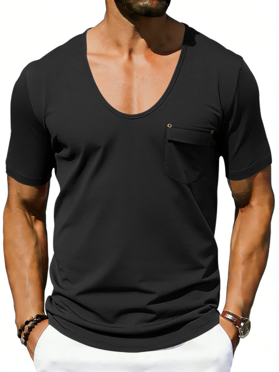 Men's Full Size Short Sleeve Pocket T-Shirt Plus Size