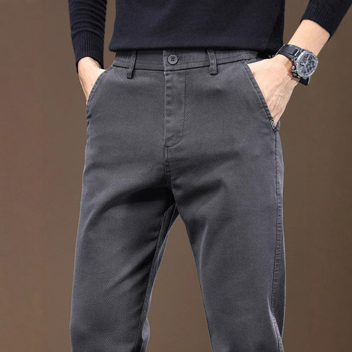 Chaolunbu Mens Light Mature Casual Pants Straight