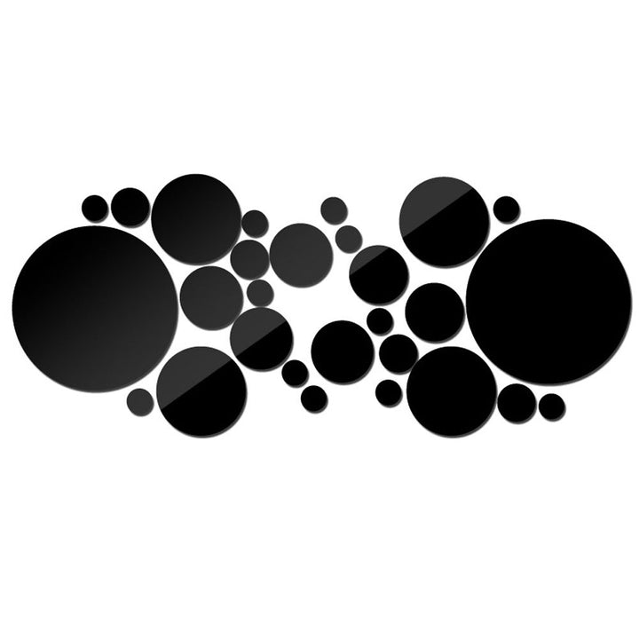 Big And Small Circles Mirror Sticker 3D Stereo Acrylic Wall Decoration