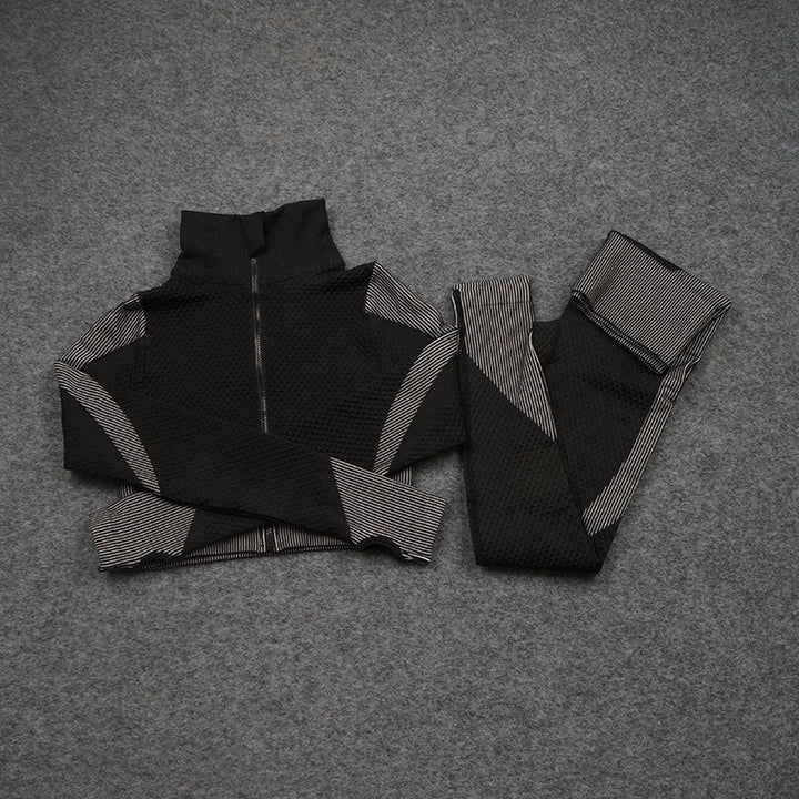Three-piece Stretch Fitness Pants Sports Yoga Suit