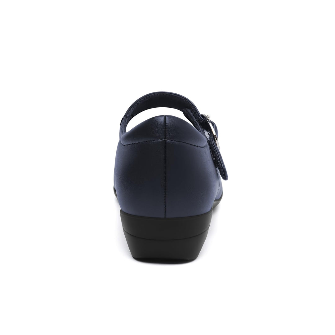 Mary Jane Flats for Women - Comfortable Round Toe Ballet Flats with Buckle Strap Work Shoes
