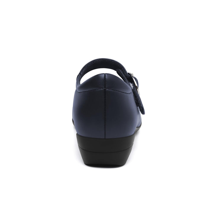 Mary Jane Flats for Women - Comfortable Round Toe Ballet Flats with Buckle Strap Work Shoes