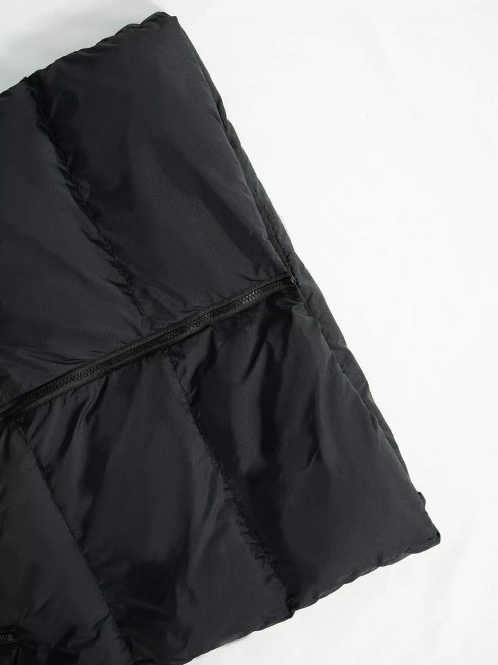 Longline Padded Hooded Vest Coat