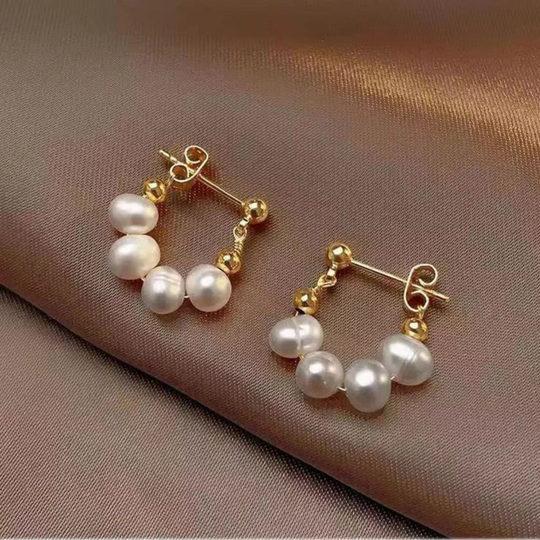 Freshwater Pearl Hoop Earrings