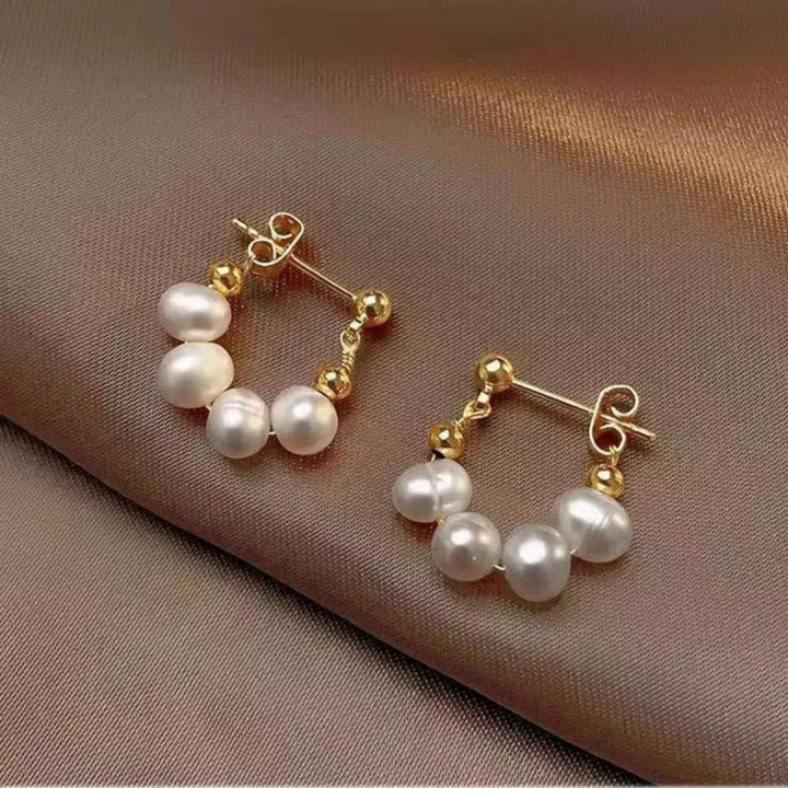 Freshwater Pearl Hoop Earrings