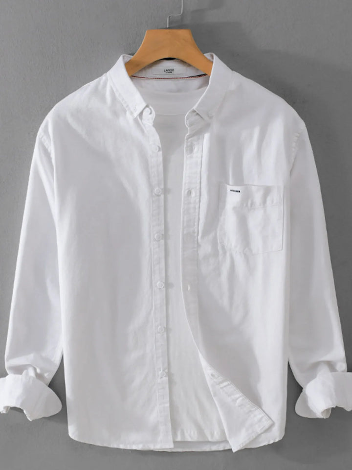 Men's Plus Size Button Up Long Sleeve Shirt