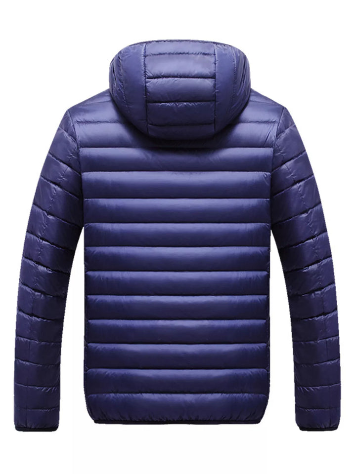 Men's Plus Size Lightweight Hooded Puffer Jacket