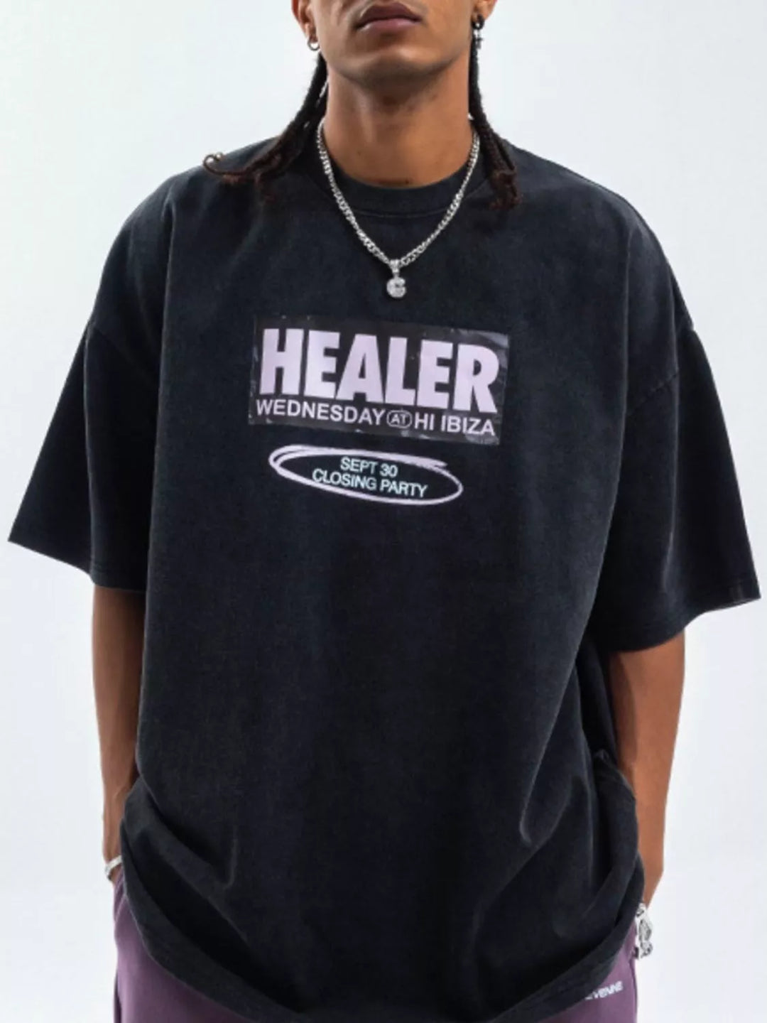 Men's Letter Round Neck Half Sleeve T-Shirt