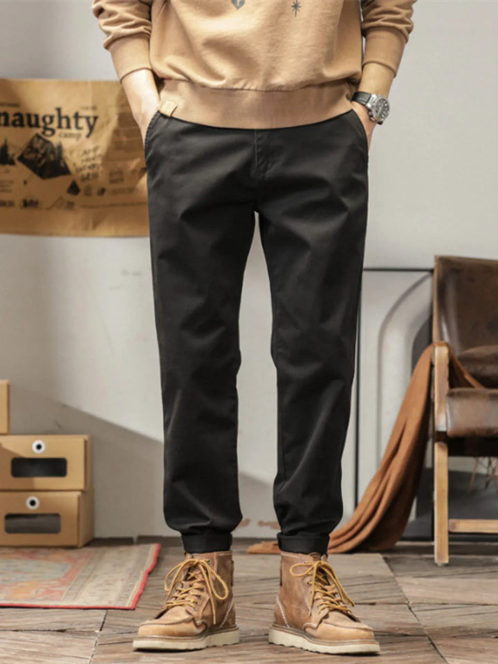 Men's Plus Size Casual Style Slim Fit Ankle Banded Pants