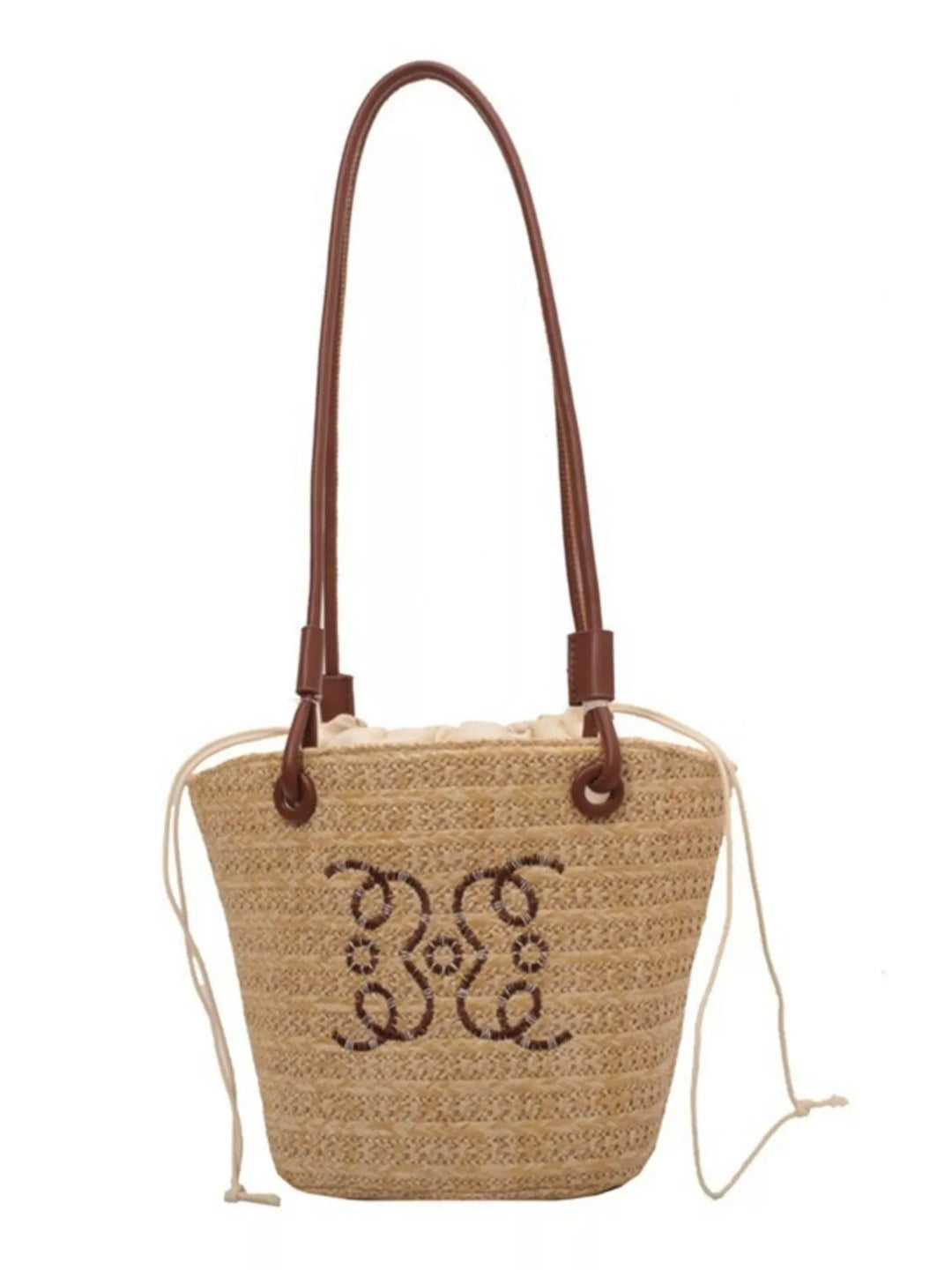 Straw Bucket Shoulder Bag