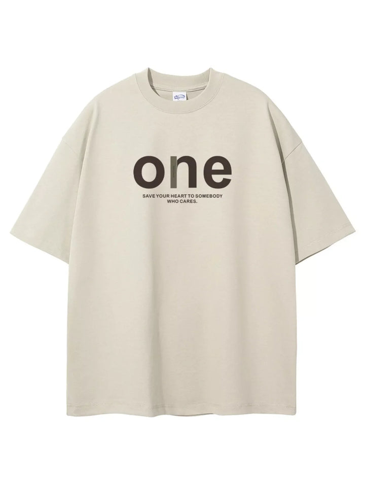 Men's Full Size Casual Letter Graphic Short Sleeve T-Shirt Plus Size