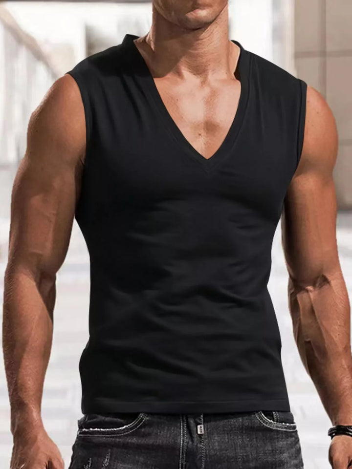 Men's Full Size V-Neck Tank Top Plus Size