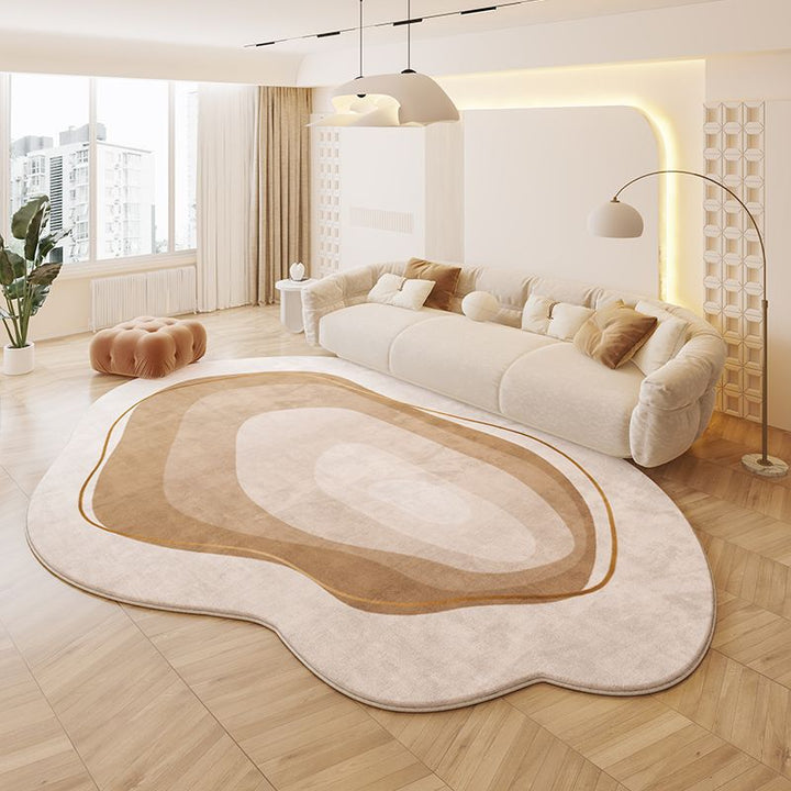 Cream Colored Stain-resistant And Easy To Maintain Cashmere Look Rug