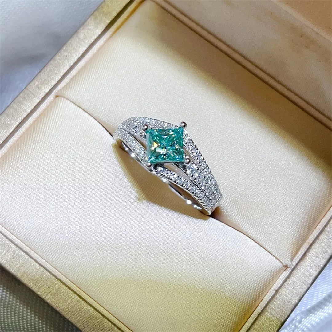 1 Carat Moissanite 925 Sterling Silver Ring