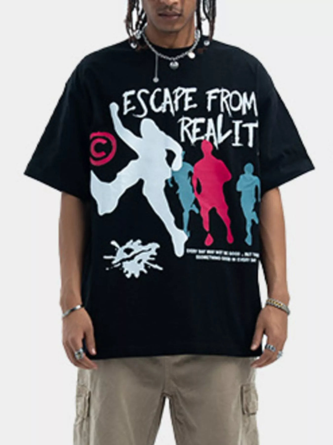 Men's Graphic Round Neck Short Sleeve T-Shirt