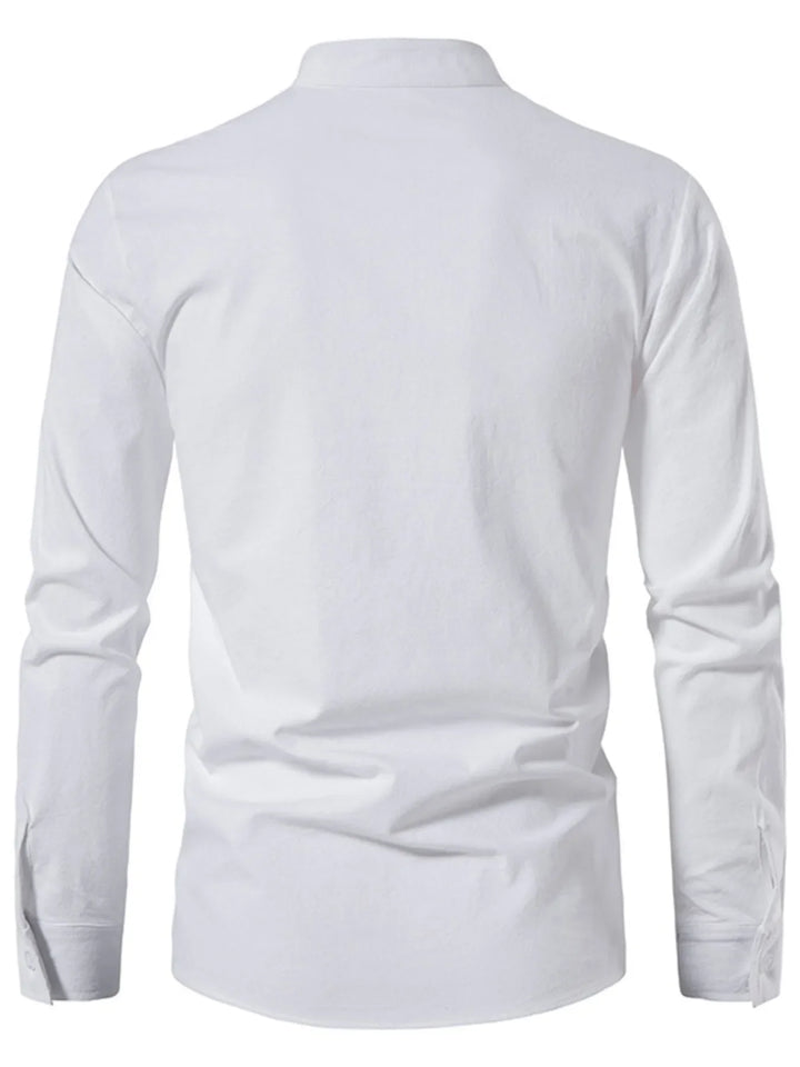 Men's Lace Up Long Sleeve Blouse