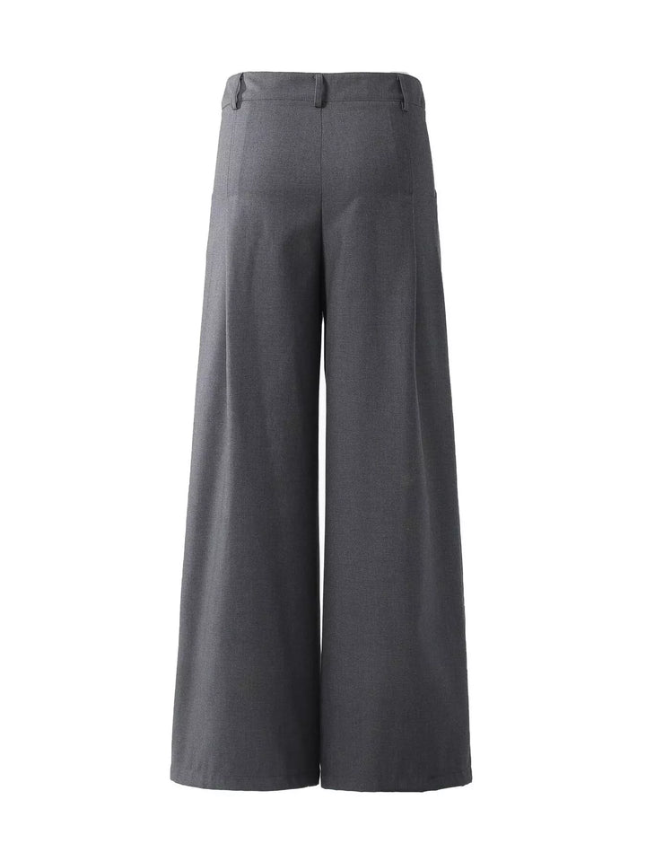 Men's Pleated Detail Wide Leg Pants