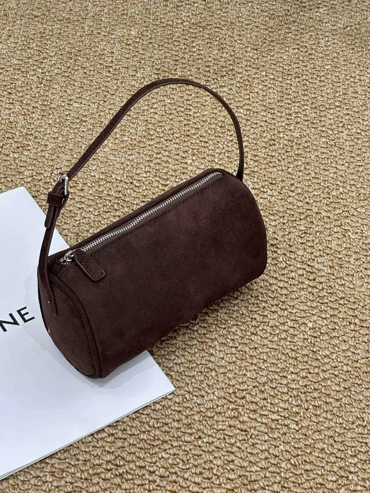 Retro Matte Cowhide Small Bag New Autumn And Winter Versatile Elegant Pencil Case Bag High-End Casual Genuine Leather Handbag