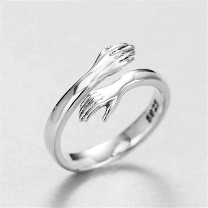 925 Sterling Silver Hug Bypass Ring