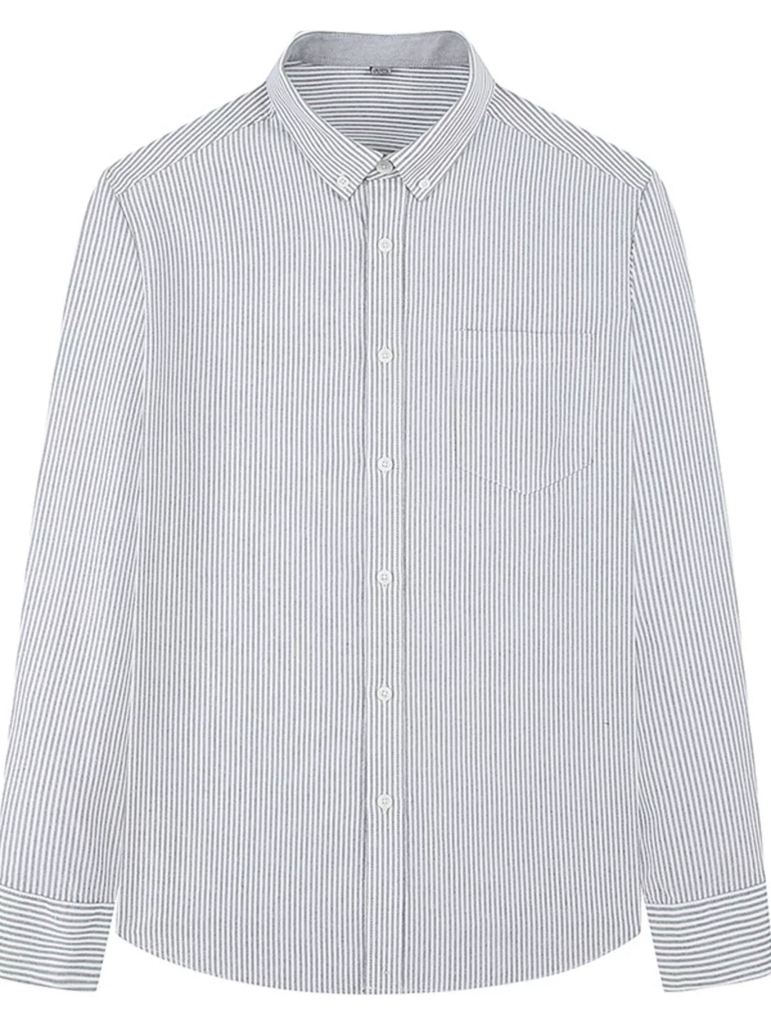Men's Full Size Striped Button Up Long Sleeve Shirt Plus Size