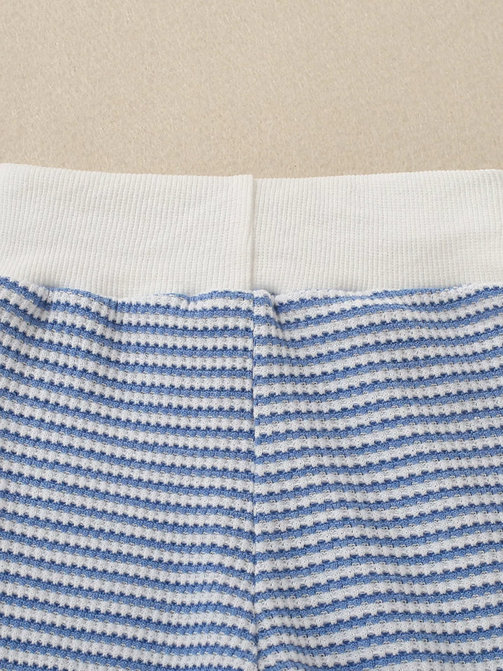 Children's Striped Long Sleeve Top and Pants Set