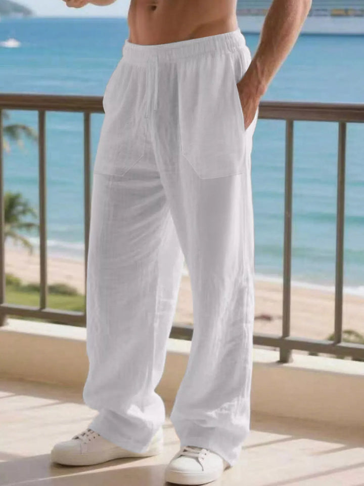 Men's Full Size Casual Loose Linen Pants Plus Size