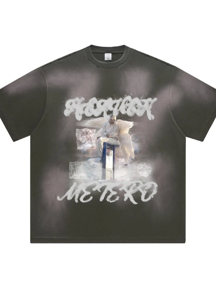 Men's Graphic Round Neck Short Sleeve T-Shirt
