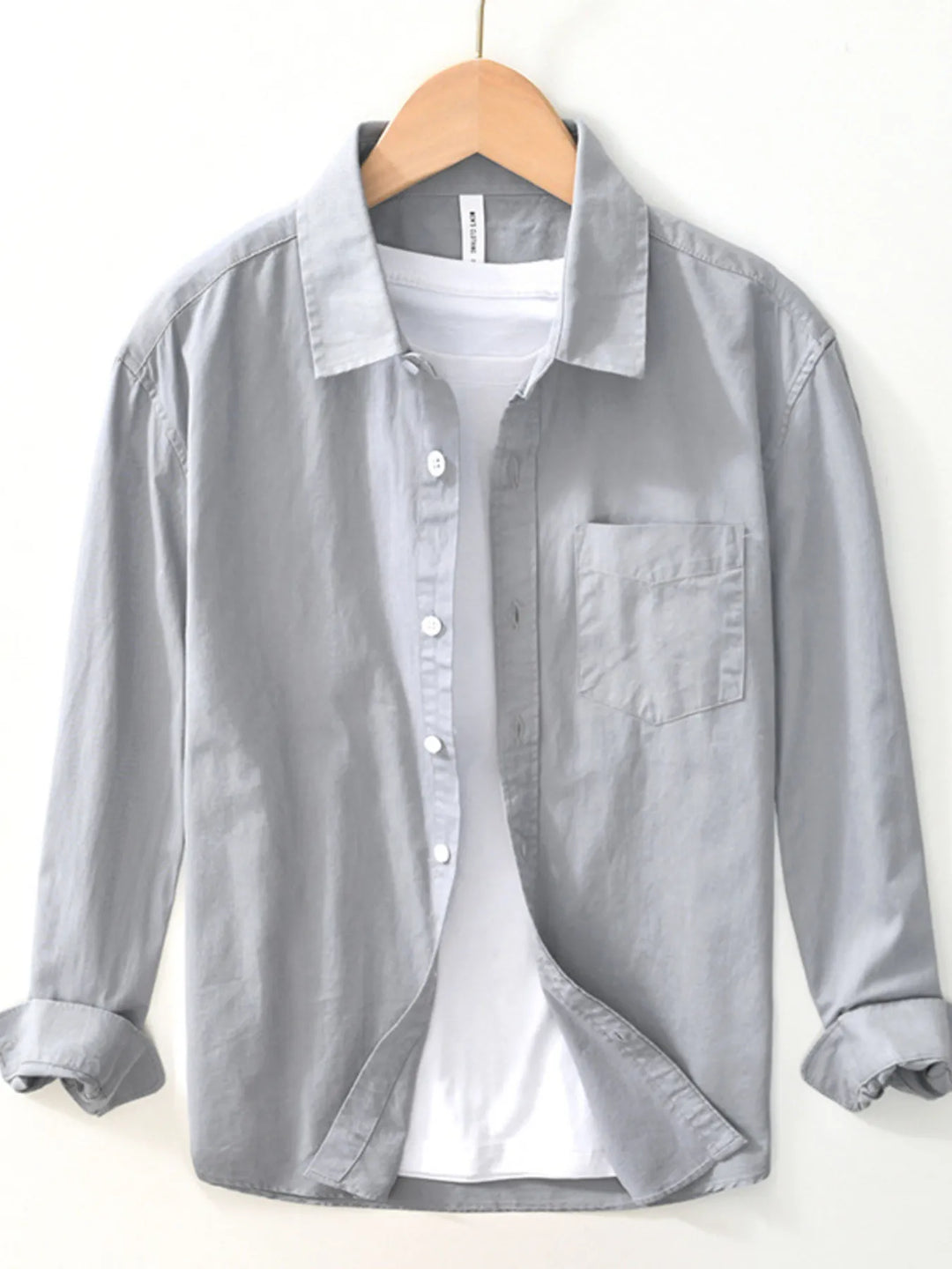 Men's Plus Size Button Up Long Sleeve Shirt