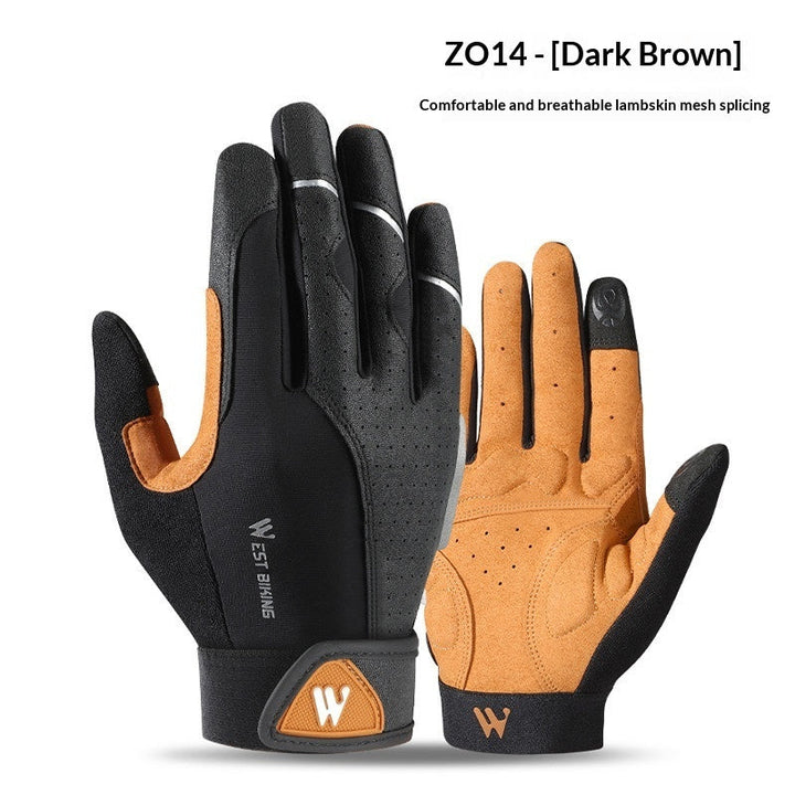 SpringSummer Cycling Gloves Touchscreen-Enabled Full-Finger Gloves For Motorcycles And Bicycles