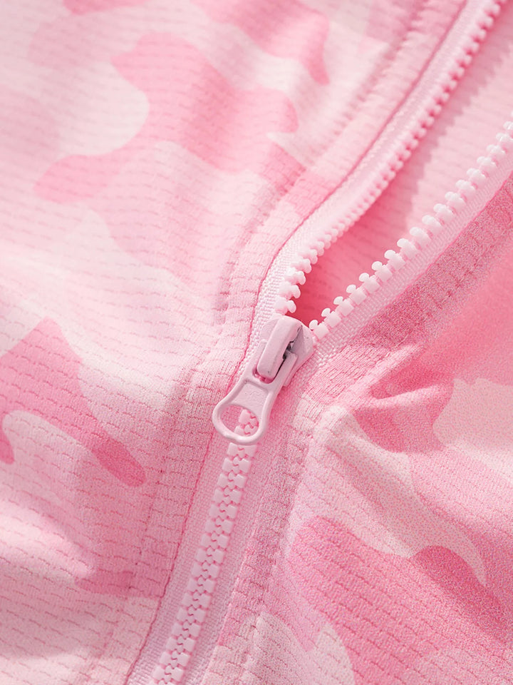 Children's Lightweight Camouflage Hooded Sun Protection Jacket