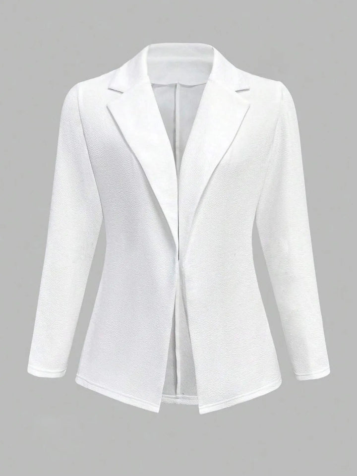 Lapel Collar Open Front Blazer