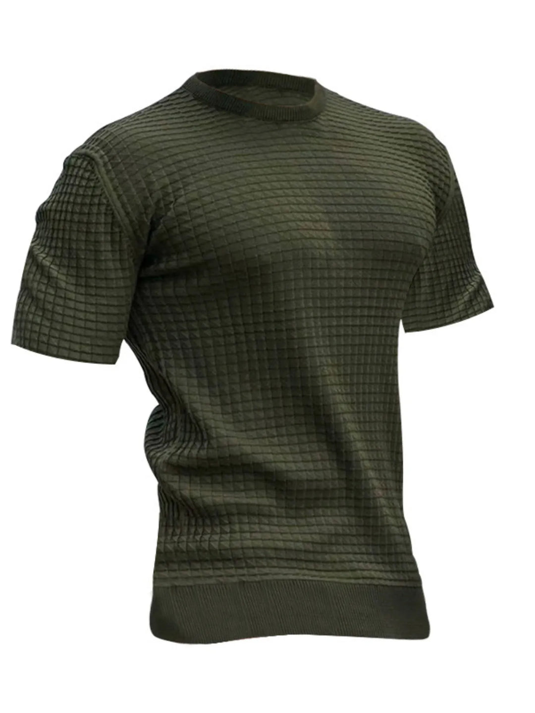 Men's Full Size Textured Knit Short Sleeve T-Shirt Plus Size