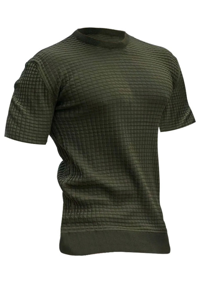 Men's Full Size Textured Knit Short Sleeve T-Shirt Plus Size
