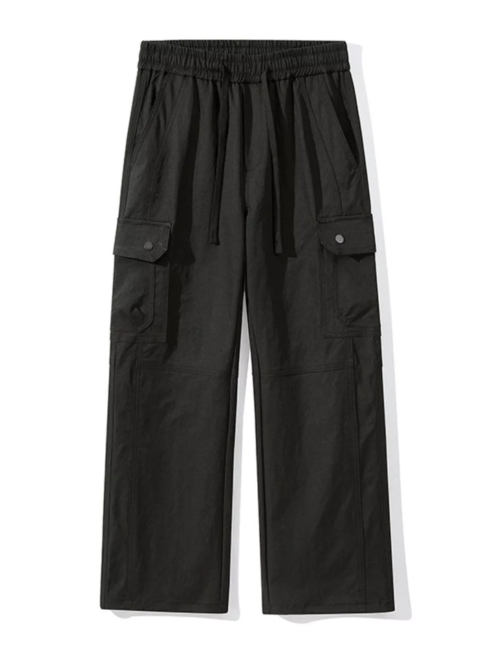 Men's Full Size Drawstring Cargo Wide Leg Pants Plus Size
