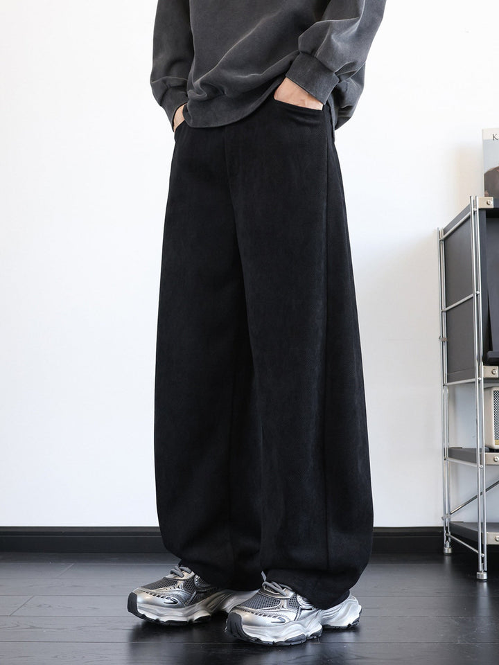 Men's Plus Size Vintage Washed Wide Leg Pants