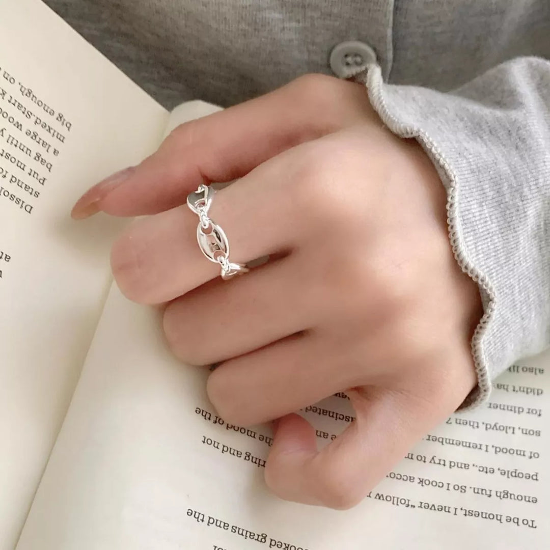 925 Sterling Silver Pig's Snout Ring