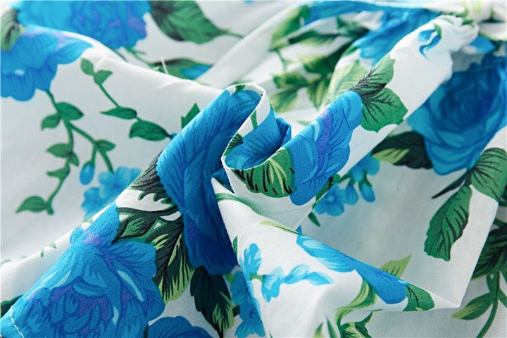 Cotton Baby Ruffled Floral Print Dress