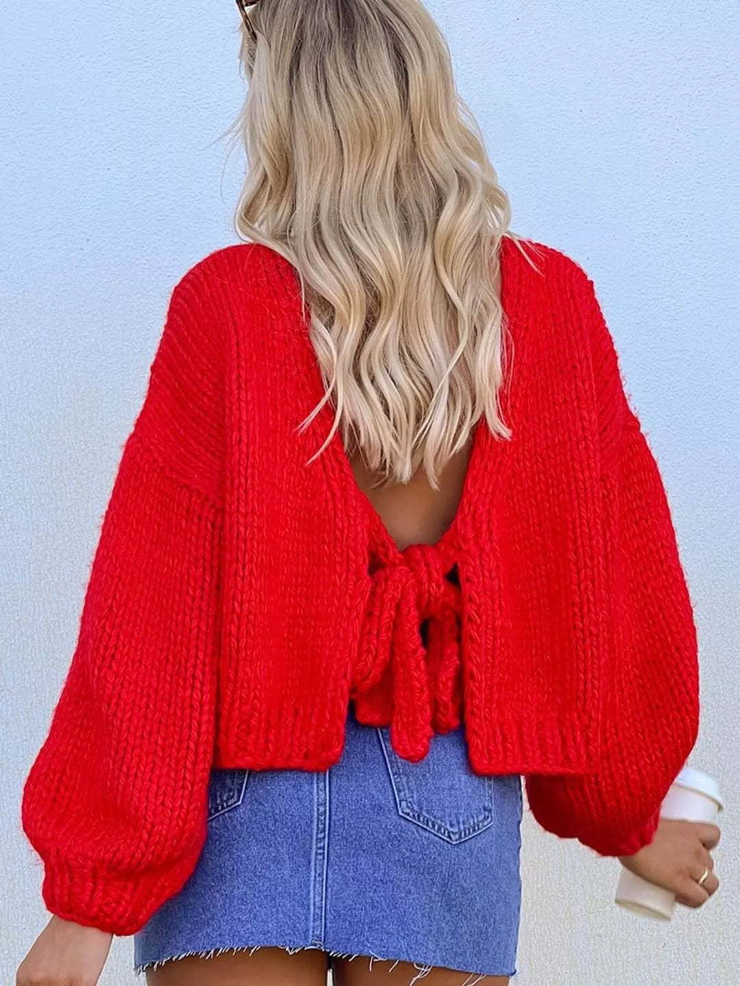 Chunky Knit Tie-Front Cardigan